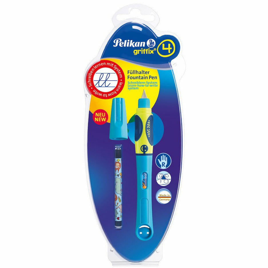 Füllhalter Griffix 4 NeonFreshBlue P2NBR für Rechtshänder blister