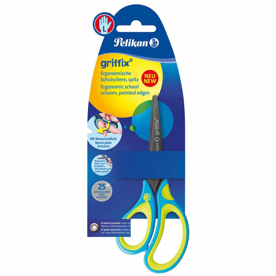 Schulschere griffix SC1BLS Blue links, spitz, 1 St. auf Blisterkarte