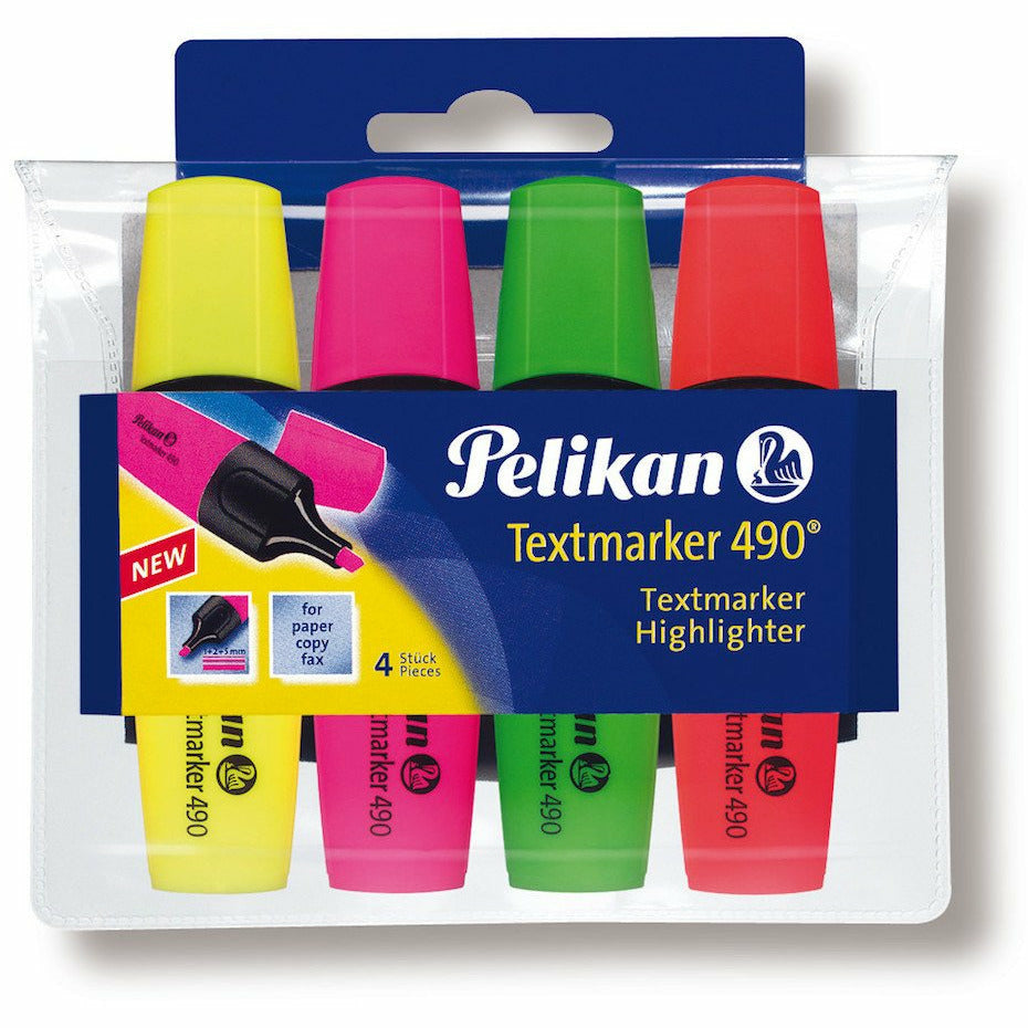 Textmarker 490/4 Farbig sort.