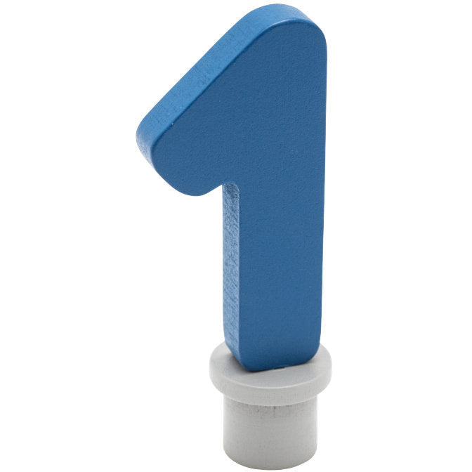 Ahrens | Geburtstagsstecker | Holzzahl 1 blau