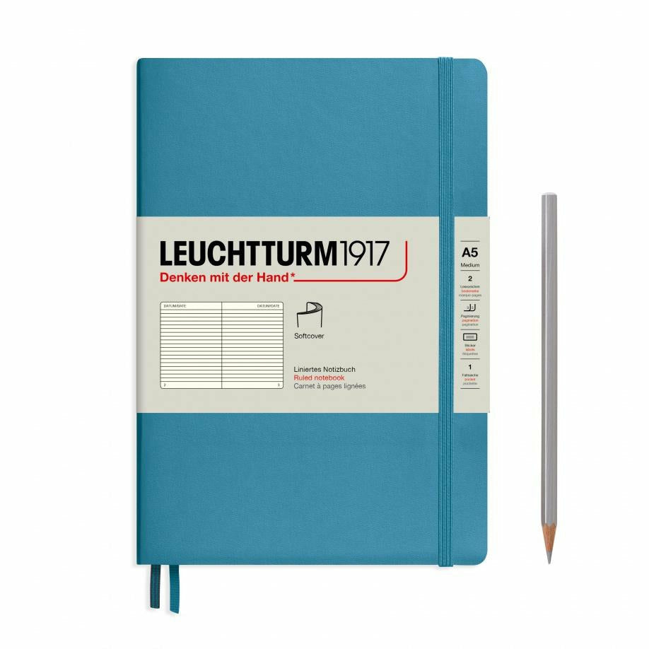 Notizbuch Medium (A5), Softcover, 123 nummerierte Seiten