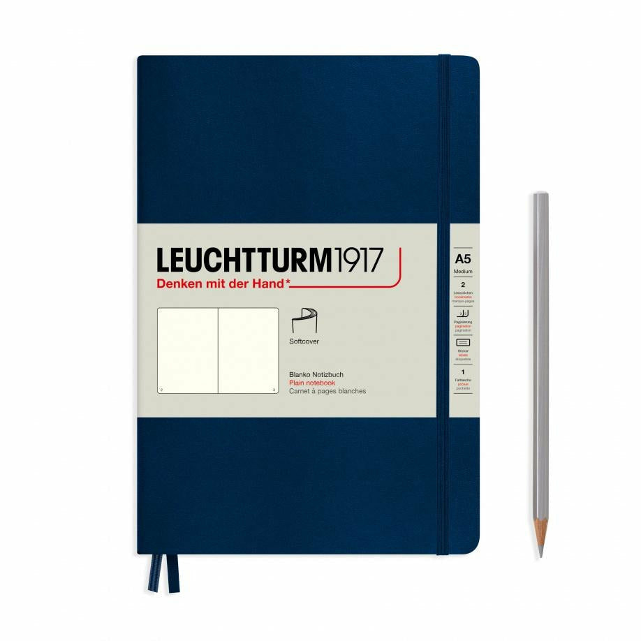 Notizbuch Medium (A5), Softcover, 123 nummerierte Seiten