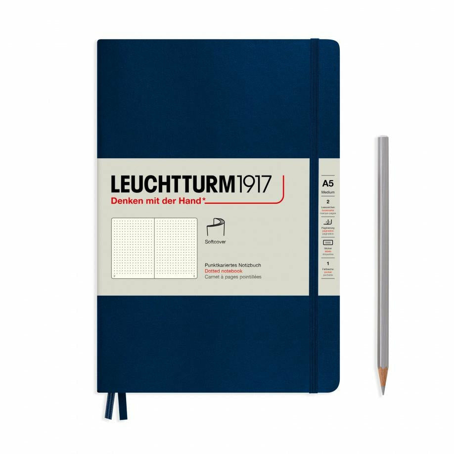 Notizbuch Medium (A5), Softcover, 123 nummerierte Seiten