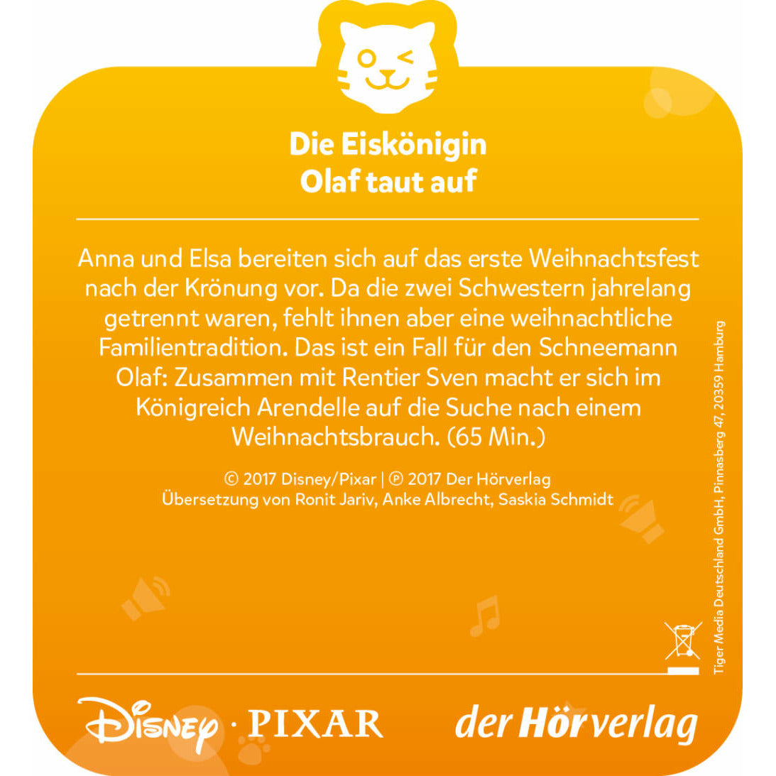 tigercard | Die Eiskönigin | Olaf taut auf