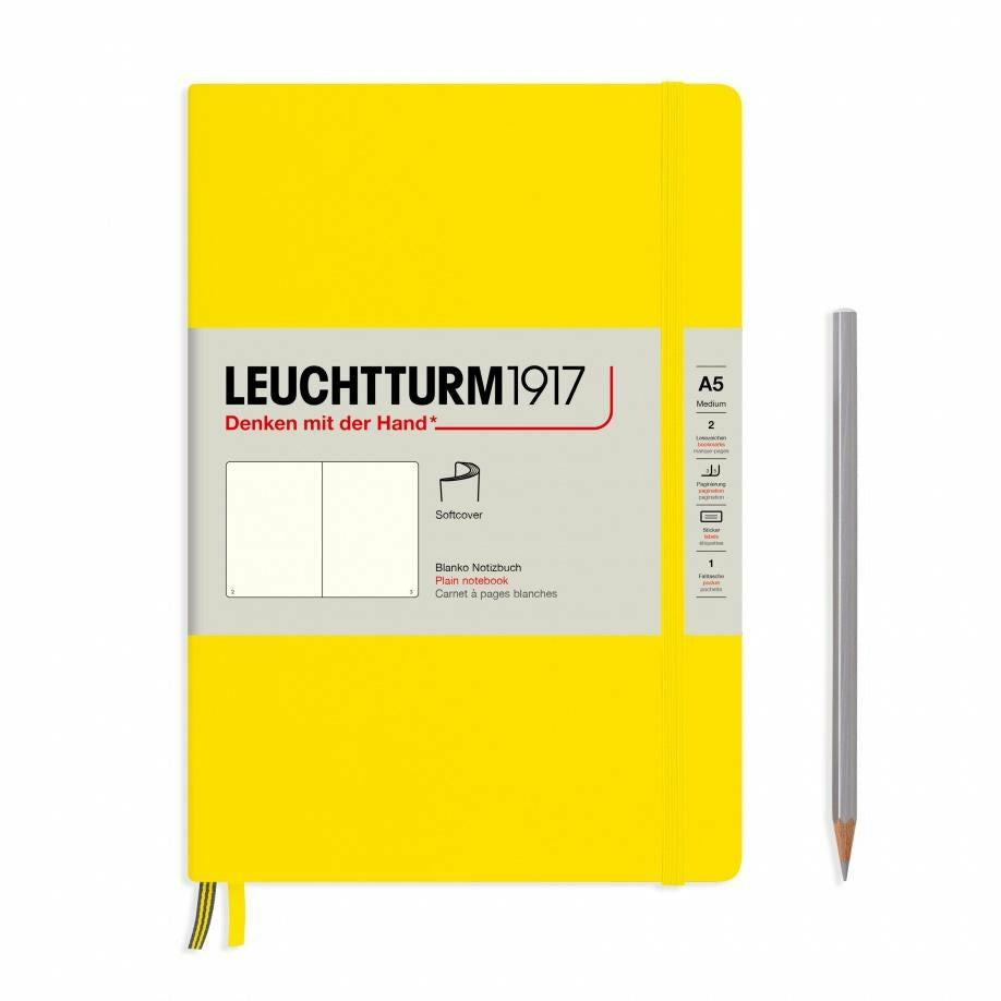 Notizbuch Medium (A5), Softcover, 123 nummerierte Seiten