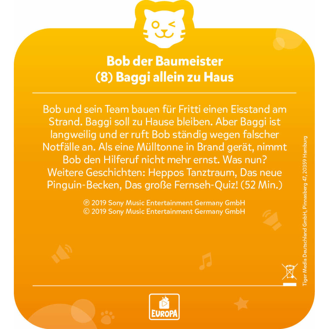 tigercard | Bob der Baumeister | Folge 8: Baggi allein zu Haus