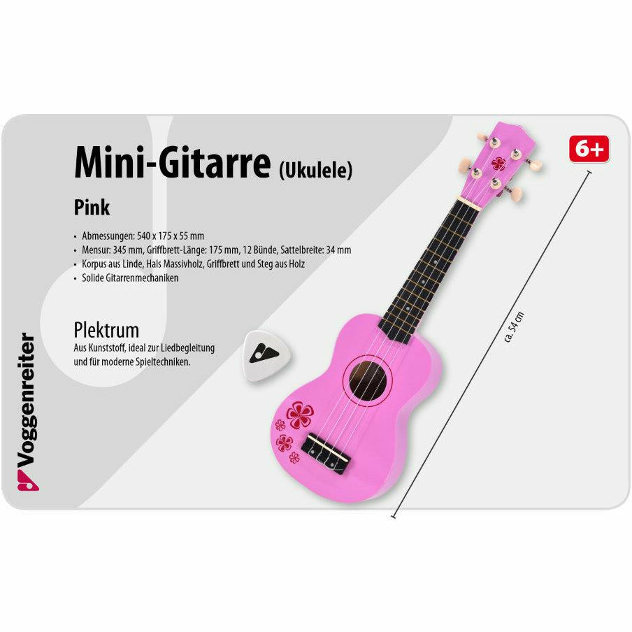 Voggenreiter | Mini-Gitarre (Ukulele) "Pink Lady"