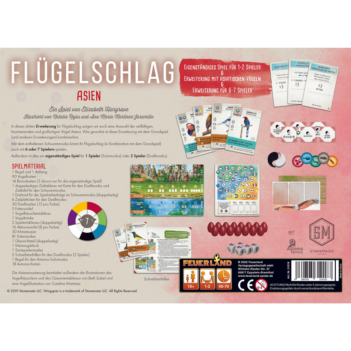 Feuerland Spiele | Flügelschlag | Asien - Erweiterung