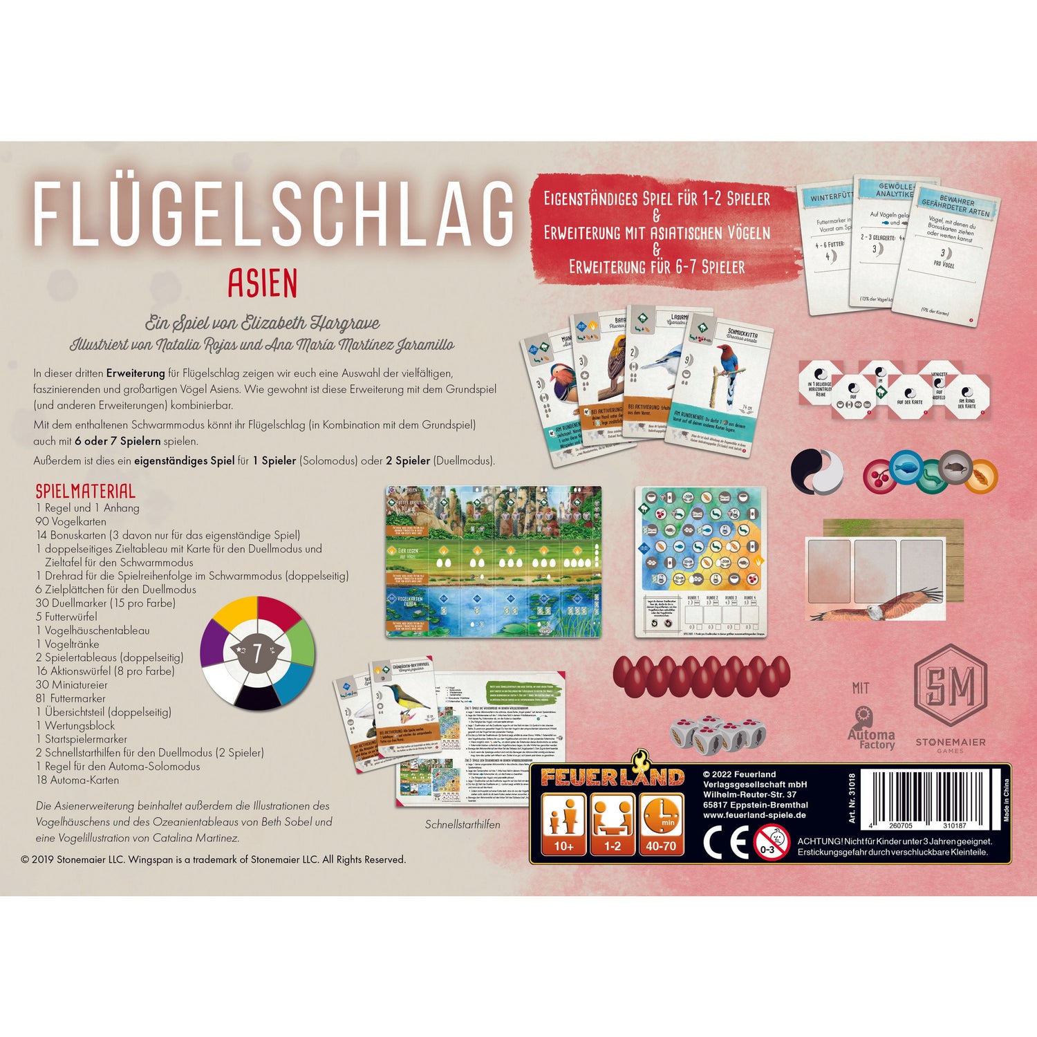 Feuerland Spiele | Flügelschlag | Asien - Erweiterung