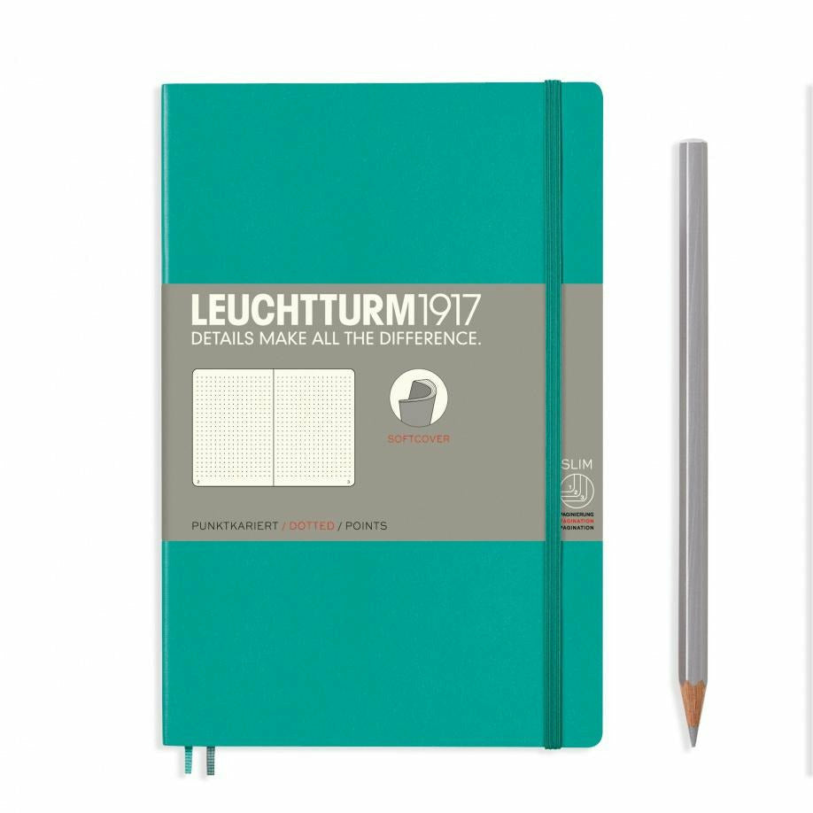 Notizbuch Paperback (B6+), Softcover, 123 nummerierte Seiten