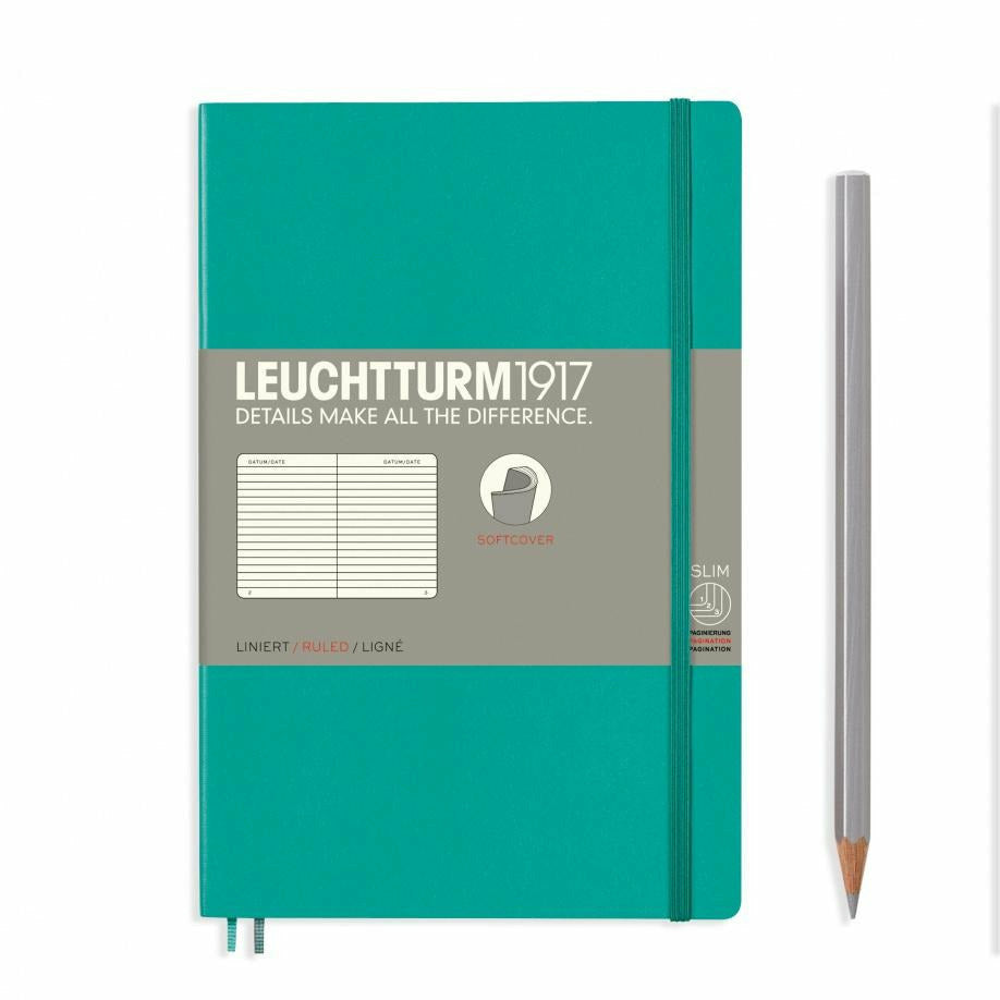 Notizbuch Paperback (B6+), Softcover, 123 nummerierte Seiten