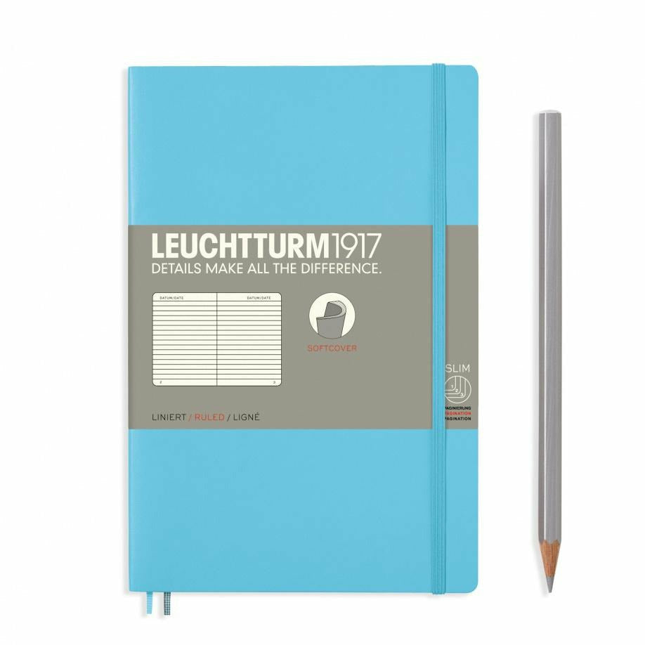 Notizbuch Paperback (B6+), Softcover, 123 nummerierte Seiten