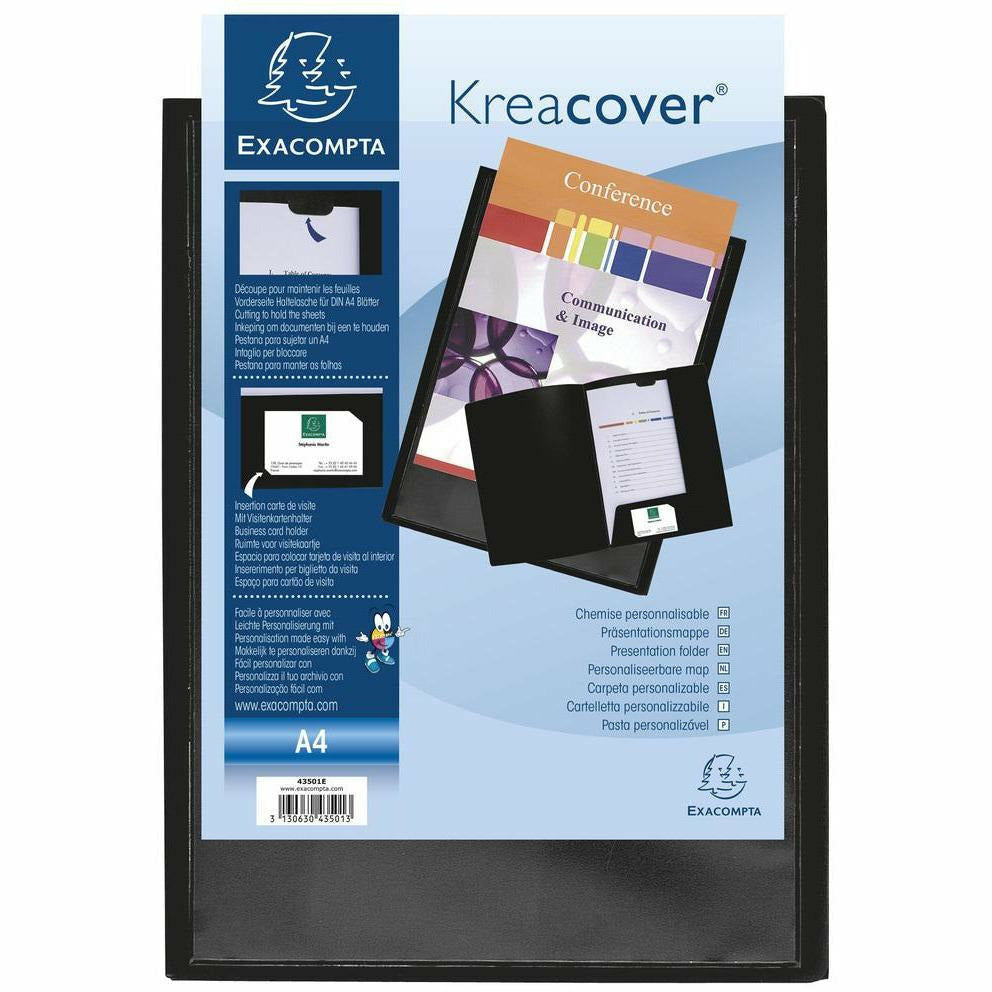 Präsentationsmappe KC A4 PP sw
