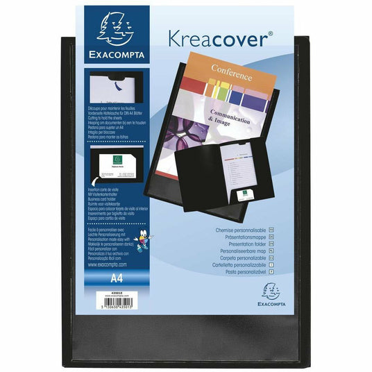 Präsentationsmappe KC A4 PP sw