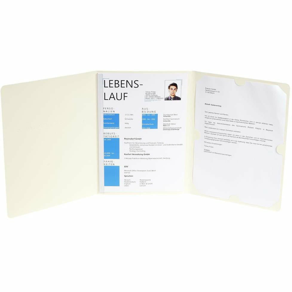Bewerbungsmappe 3tlg 1Kl Leinen elf