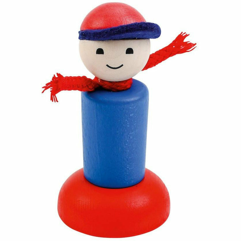 Ahrens | Gratulant mit Holzsockel Junge blau