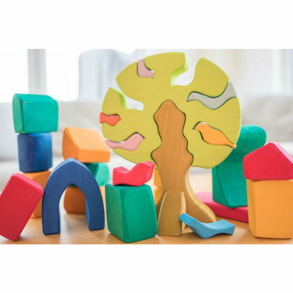 Glückskäfer | Vogelbaum, 9-teilig, bunt, hell