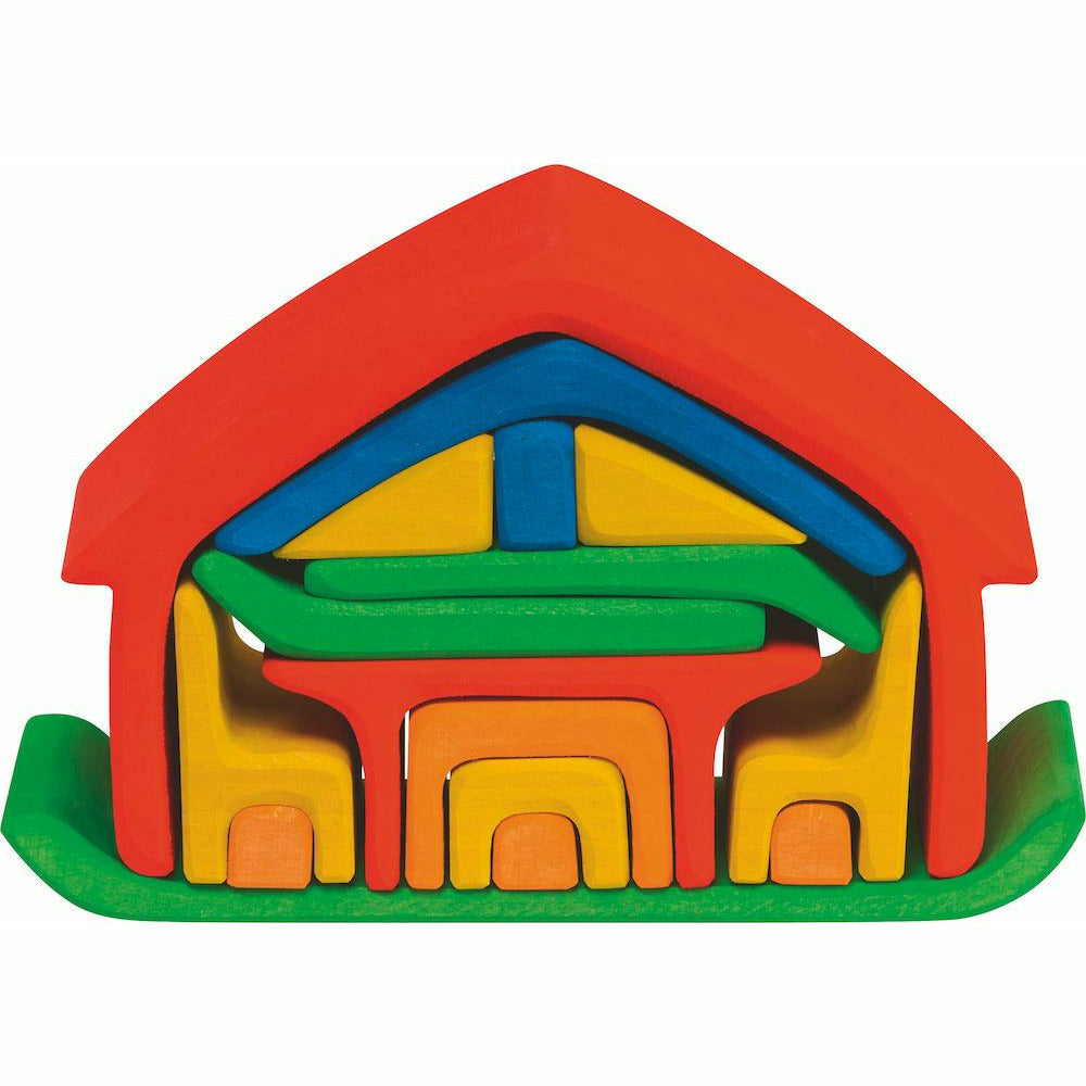 Glückskäfer | Haus mit Möbel rot/blau
