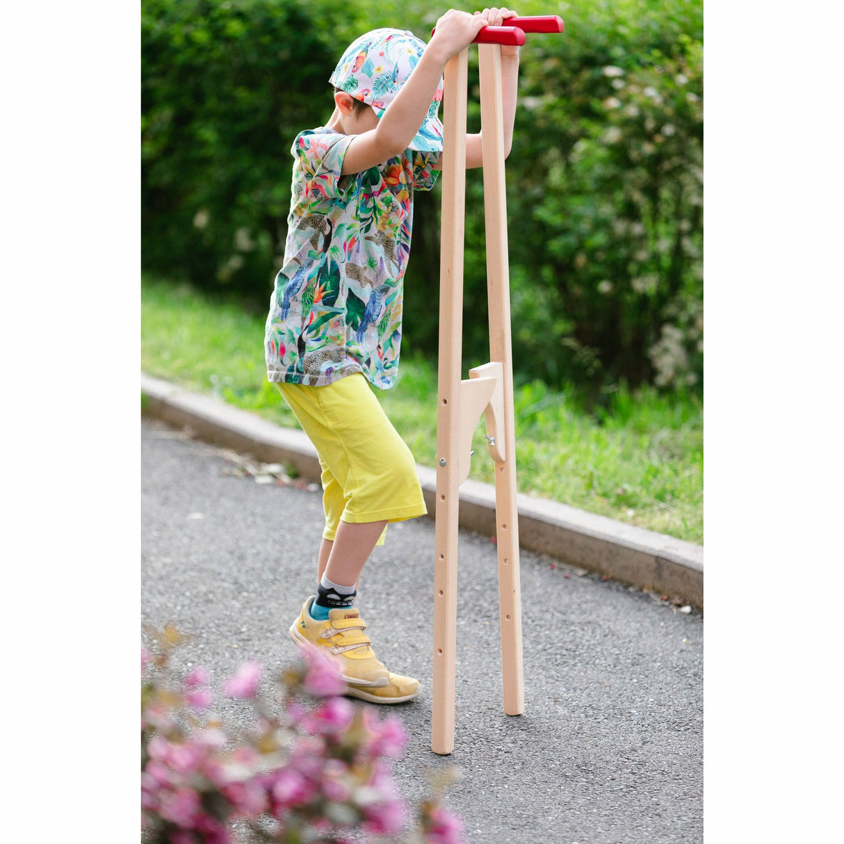 Glückskäfer | 1 Paar Stelzen mit rotem Griff, Länge 120 cm