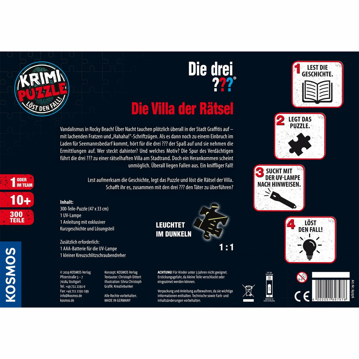 KOSMOS | Krimipuzzle Die drei ??? Die Villa der Rätsel (300 T)