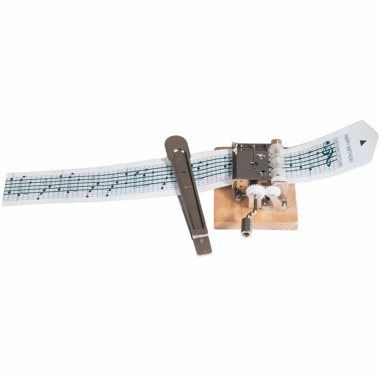 15-Ton-Spieluhr für Lochstreifen | auf Resonanzbrett | mit Locher + 3 Melodiestreifen