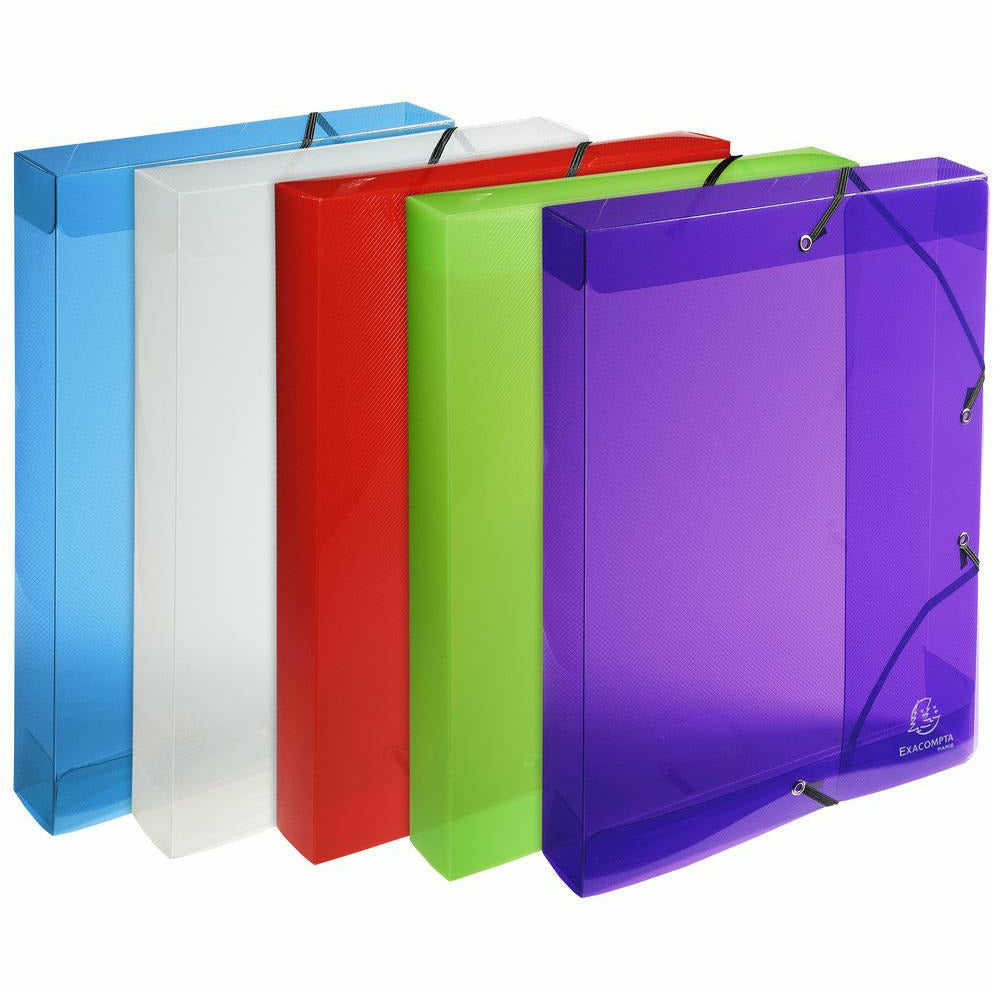 Archivbox A4 PP Crystal 40mm sort