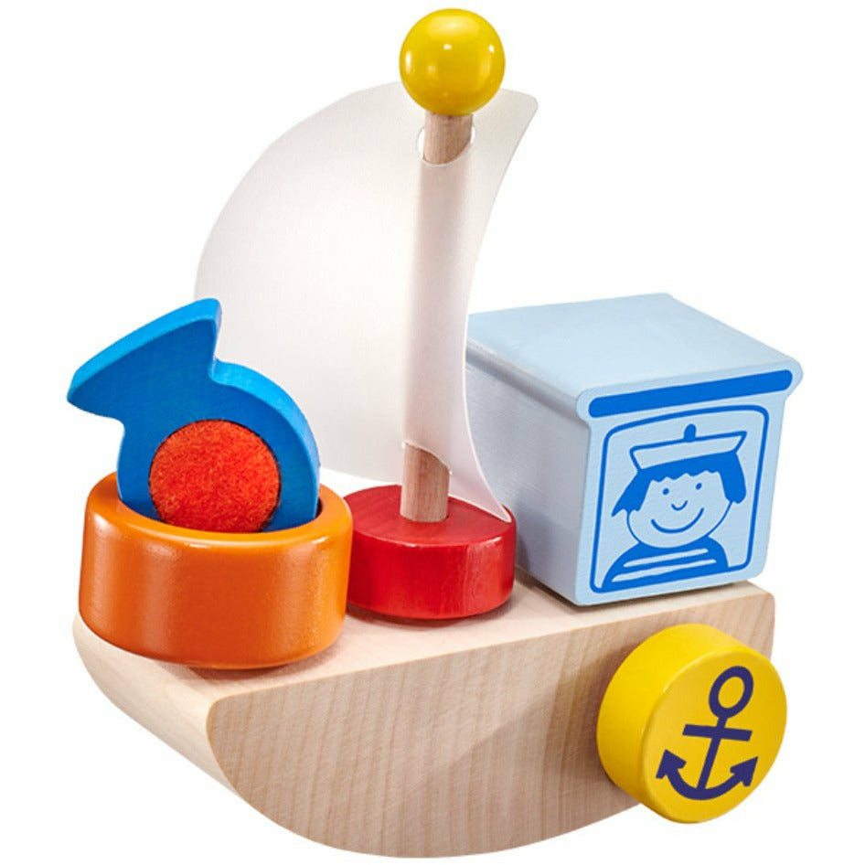 Selecta | Boot | Klett-Stapelspielzeug | 6 Teile