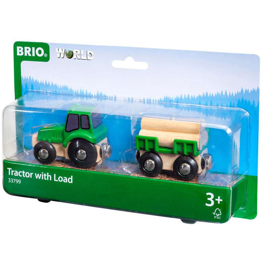 BRIO | Traktor mit Holz-Anhänger