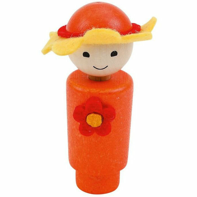 Ahrens | Geburtstags Steckfigur Blumenmädchen gelb