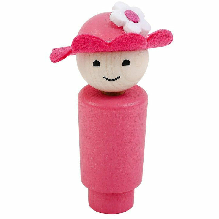 Ahrens | Geburtstags Steckfigur Blumenmädchen pink