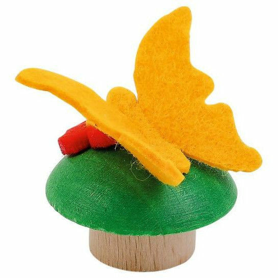 Ahrens | Geburtstags Steckfigur Schmetterling gelb