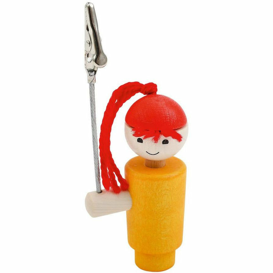 Ahrens | Geburtstags Steckfigur Klemmi Mädchen gelb