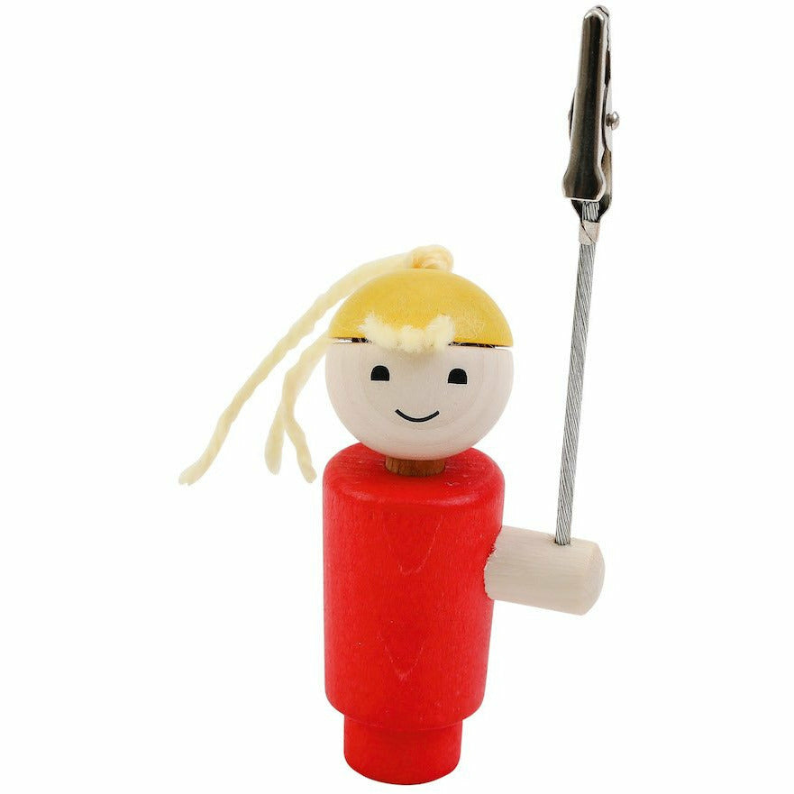 Ahrens | Geburtstags Steckfigur Klemmi Mädchen rot