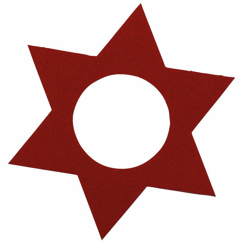 Ahrens | Filz Deko Stern dunkelrot