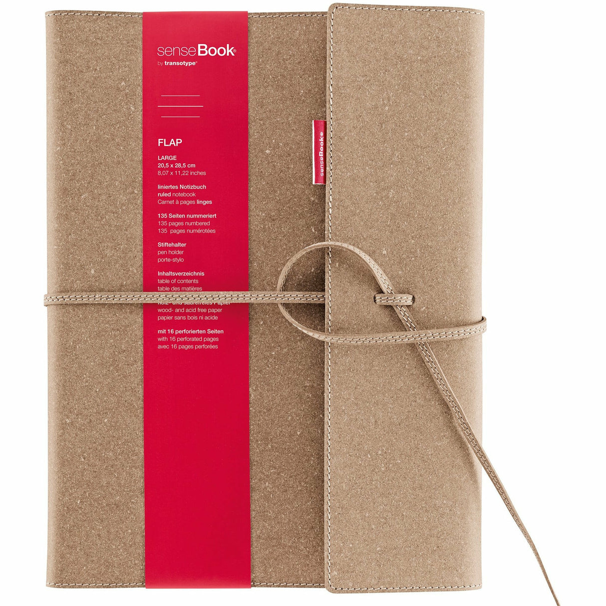 senseBook Flap liniert, Größe L (20,5 x 28,5 cm)
