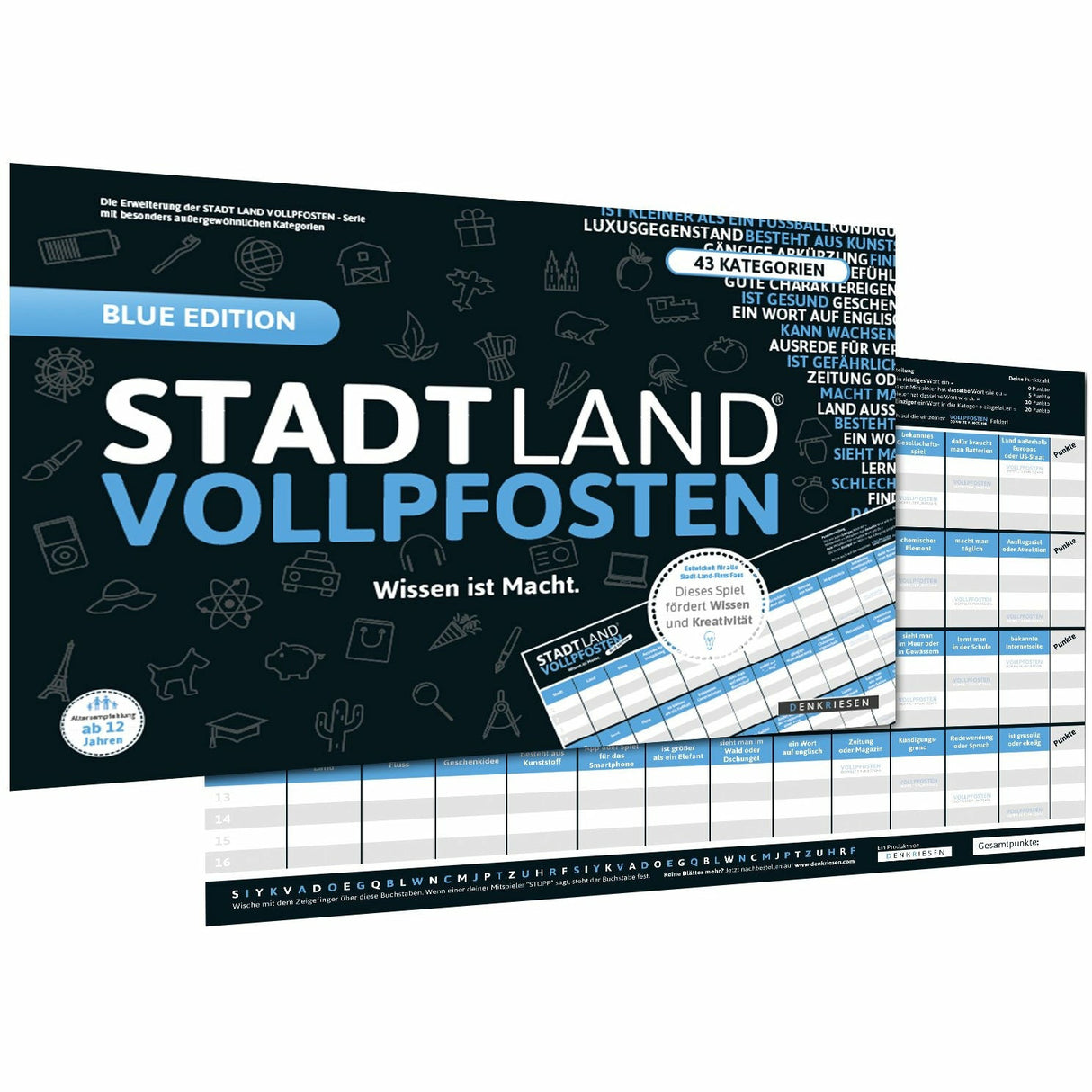 StadtLandVollpfosten - Blue - XXL Spielblock