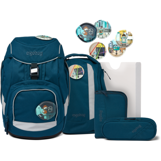 ergobag | ergobag ergobag pack Schulrucksack-Set | RobotBär ÄLTERE KOLLEKTION