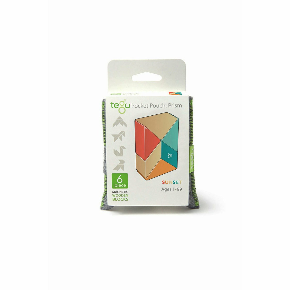 6 Magnetische Holzbausteine orange blau