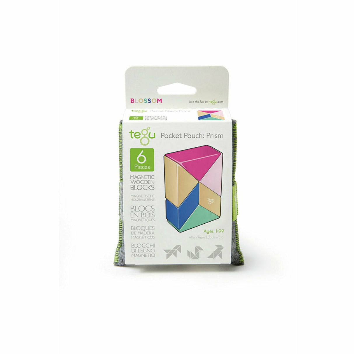 6 Magnetische Holzbausteine pink