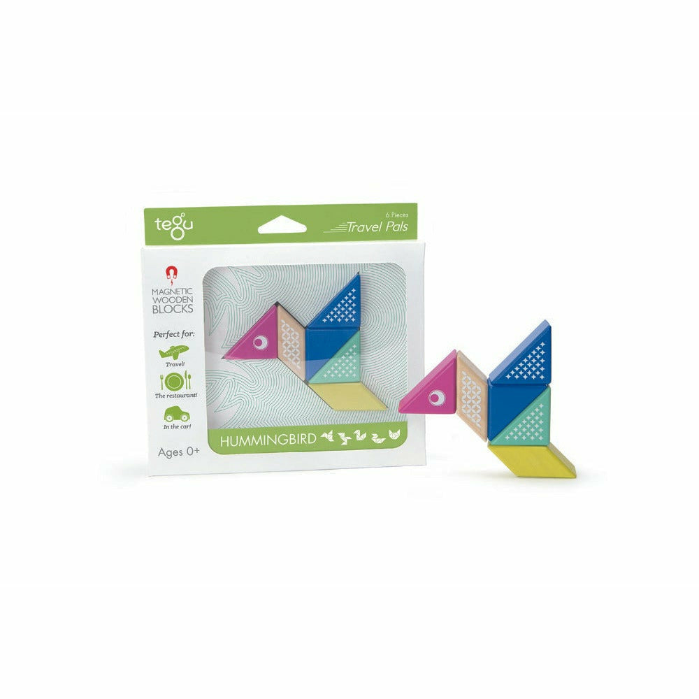 6 Magnetische Holzbausteine Kolibri