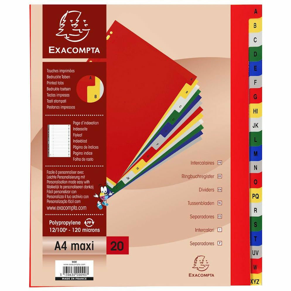 Register A4+ A-Z PP bedruckt.Taben