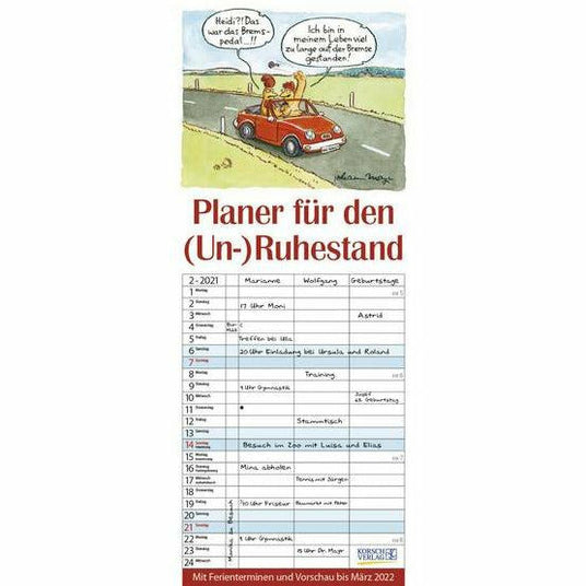 Planer für den (Un-)Ruhestand 2021