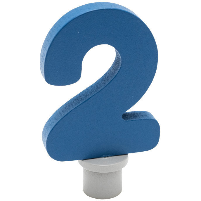 Ahrens | Geburtstagsstecker | Holzzahl 2 blau