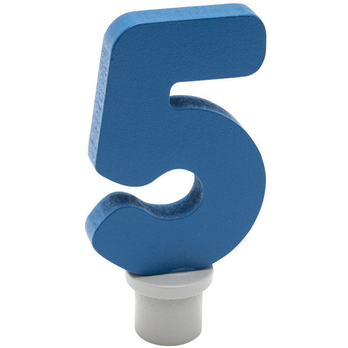 Ahrens | Geburtstagsstecker | Holzzahl 5 blau