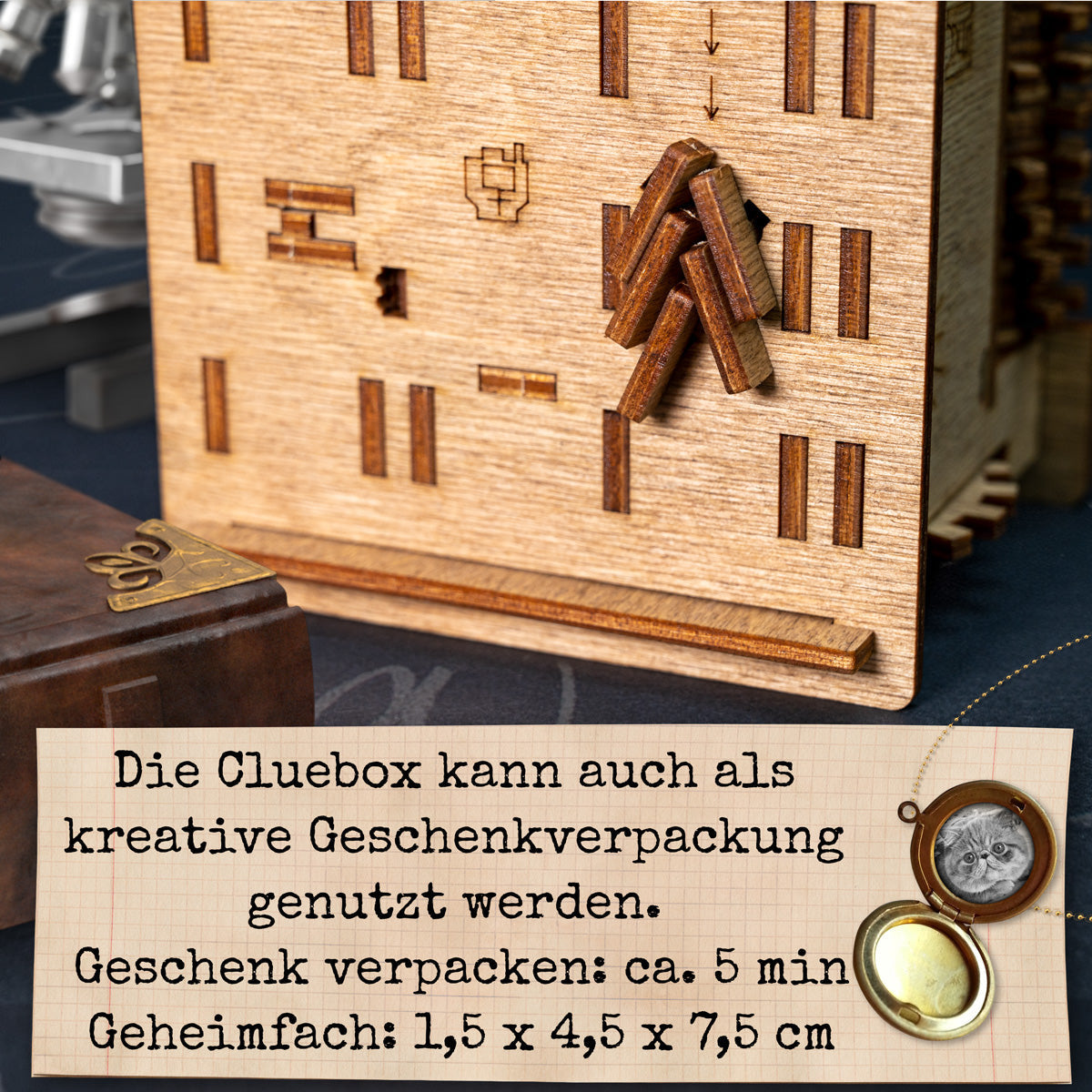 Cluebox | Escape Room in einer Box | Schrödingers Katze