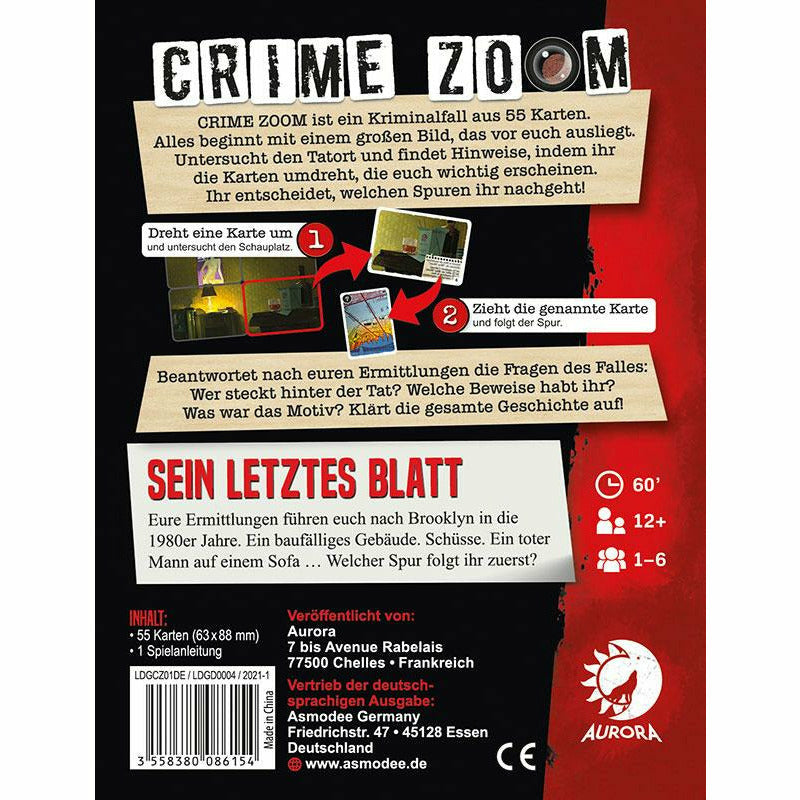 Crime Zoom Fall 1: Sein letztes Blatt