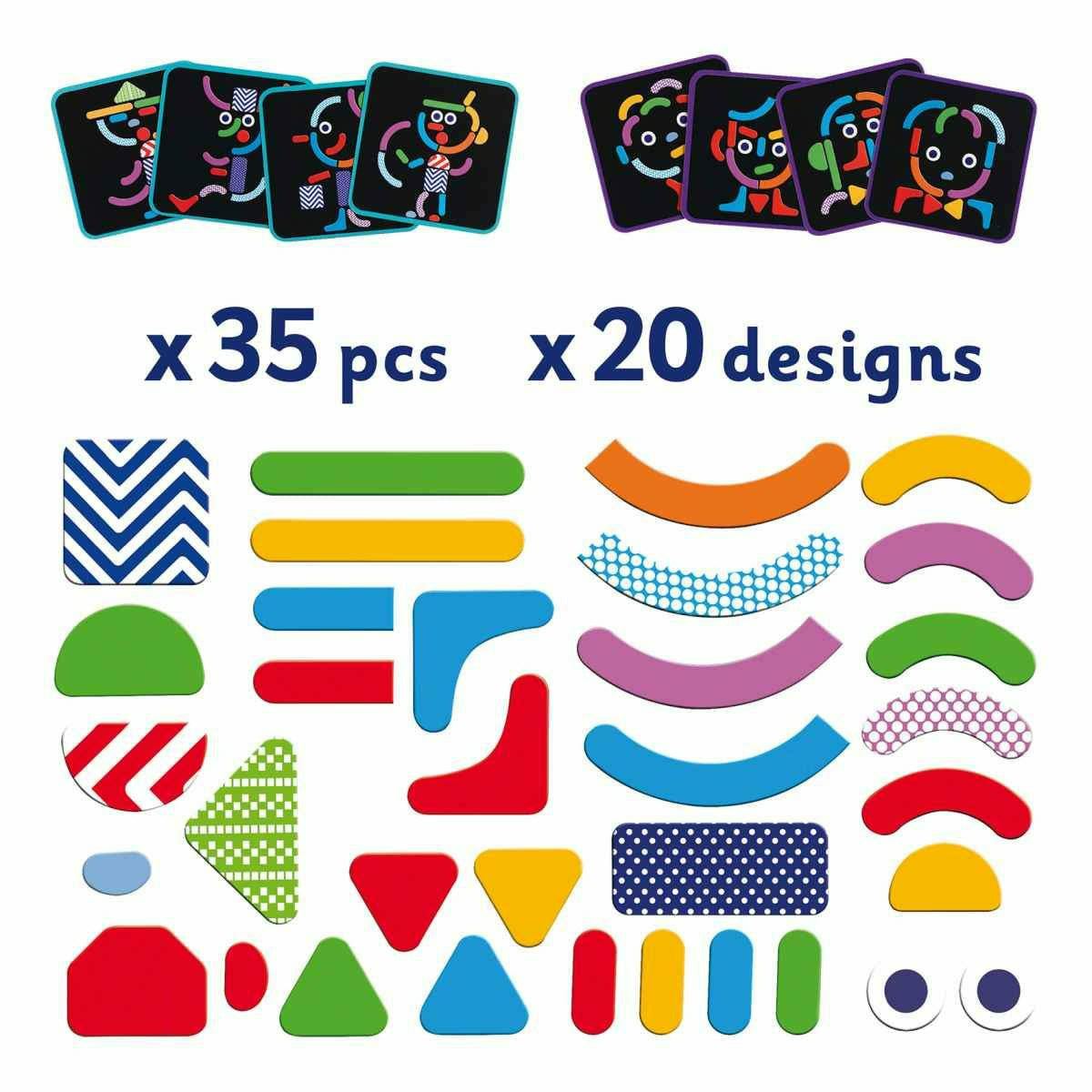 Djeco | Holz Magnete: Geobonhomme