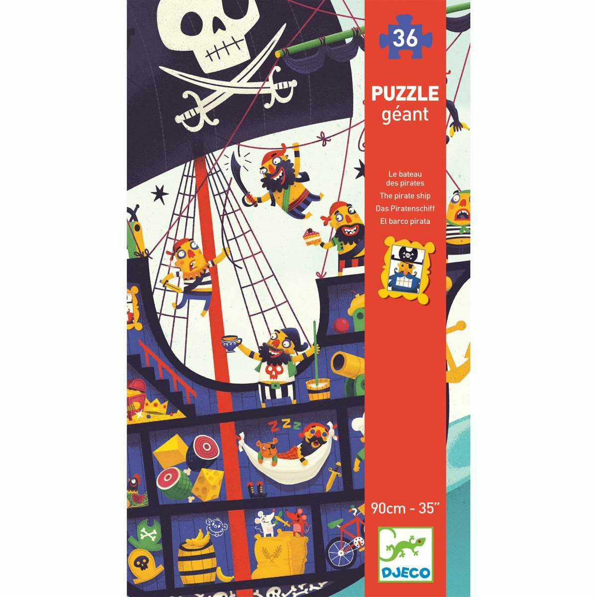 Djeco | Bodenpuzzle: Das Piratenschiff - 36 Stk.