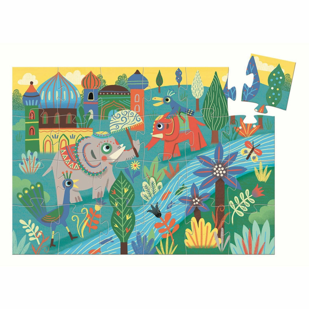 Djeco | Formen Puzzle: Haathee, Asian elephant - 24Stk.