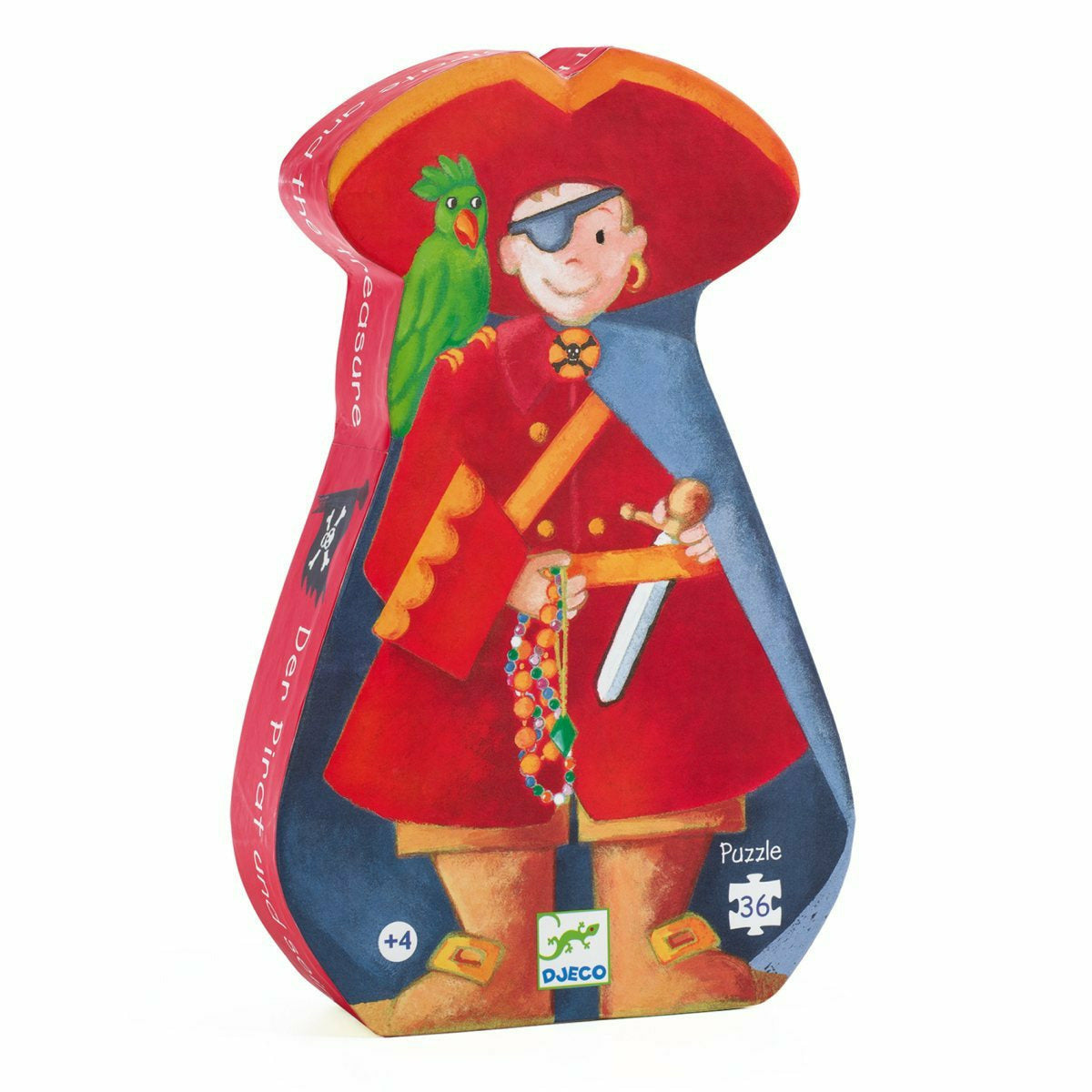 Djeco | Formen Puzzle: The pirate and his treasure - 36 Stk.